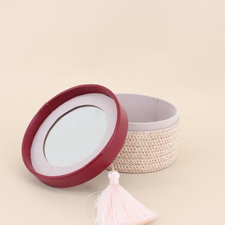 Boite à bijoux ronde en fibres tressées | Hashtag Déco