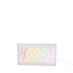 Cadre néon Happy multicolore 23x13cm