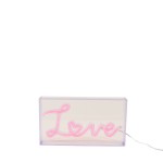 Cadre néon Love rose 23x13cm
