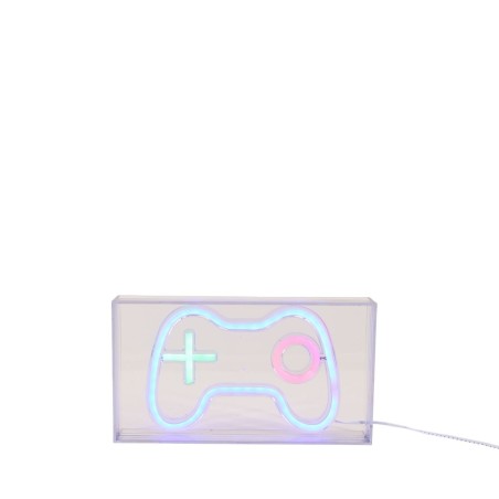 Cadre néon gamer console multicolore 23x13cm