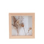 Cadre décoratif fleurs séchées en bois naturel | Hashtag Déco