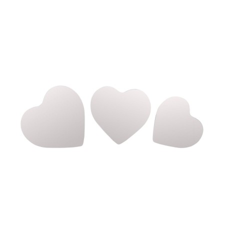 Lot de 3 miroirs coeur bois blanc | Hashtag Déco