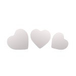 Lot de 3 miroirs coeur bois blanc | Hashtag Déco