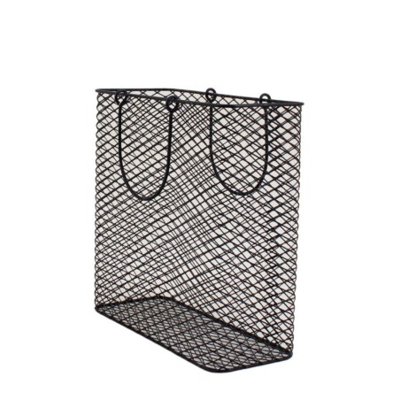 Panier porte magazine en métal noir élégant | Hashtag Déco