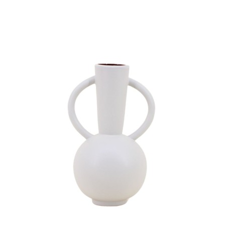 Vase double anses en céramique blanc 29cm | Hashtag Déco
