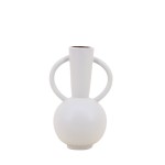 Vase double anses en céramique blanc 29cm | Hashtag Déco