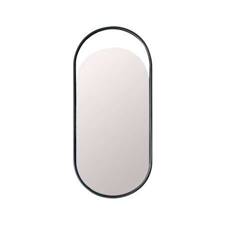 Miroir ovale métal noir 50x22cm élégant | Hashtag Déco