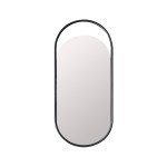 Miroir ovale métal noir 50x22cm élégant | Hashtag Déco