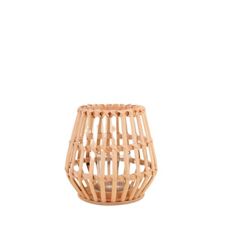 Photophore conique bambou naturel 17cm | Hashtag Déco