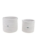 Lot de 2 paniers blancs en corde | Hashtag Déco