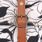 Pochette à bijoux en tissu fleuri marron beige | Hashtag Déco