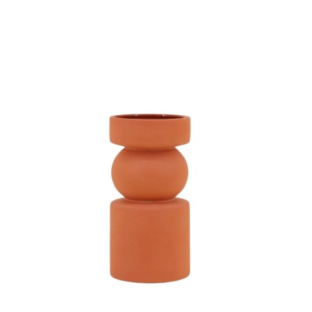 Vase géométrique terracotta en céramique 20cm | Hashtag Déco