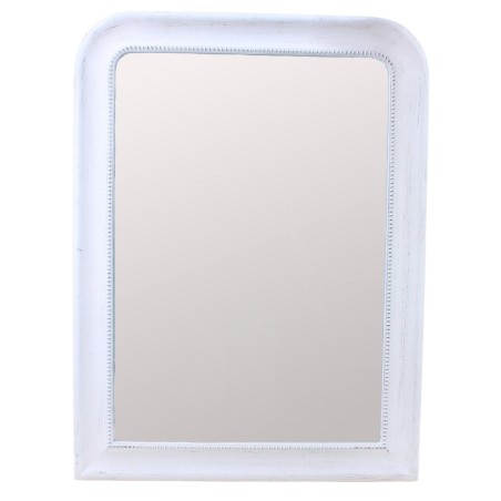 Miroir antique blanc en bois 80x60cm | Hashtag Déco
