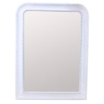 Miroir antique blanc en bois 80x60cm | Hashtag Déco
