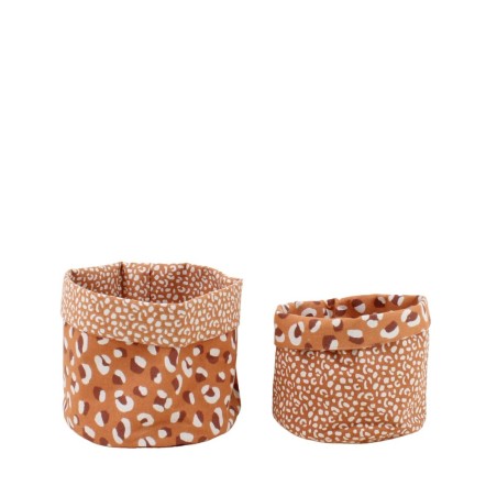 Lot de 2 panières imprimé léopard