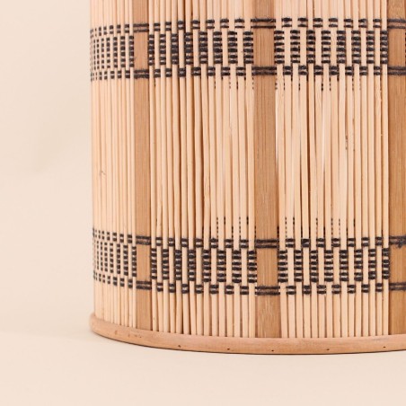 Lot de 3 cache-pots bambou rayé naturel | Hashtag Déco