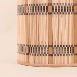 Lot de 3 cache-pots bambou rayé naturel | Hashtag Déco