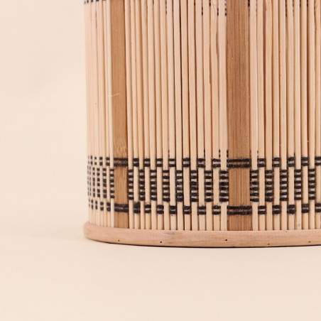 Lot de 3 cache-pots bambou rayé naturel | Hashtag Déco