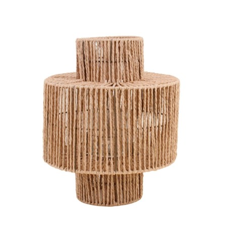 Lanterne ronde en corde beige 38x30cm | Hashtag Déco