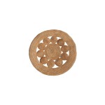 Tapis en jute rond fleur 100cm naturel | Hashtag Déco