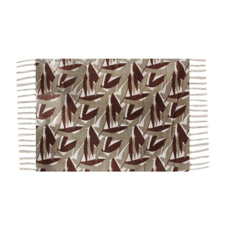 Tapis motifs feuillage coton vert 120x160cm | Hashtag Déco