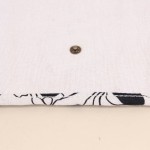 Pochette à bijoux en tissu fleuri marron beige | Hashtag Déco