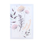 Toile fleurie en coton beige 60x40cm | Hashtag Déco