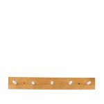 Patère 5 têtes bois naturel 48cm | Hashtag Déco
