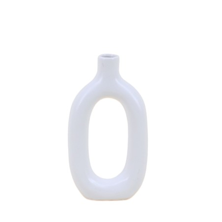 Vase design céramique blanc 24cm | Hashtag Déco