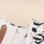 Pochette à bijoux en tissu fleuri marron beige | Hashtag Déco