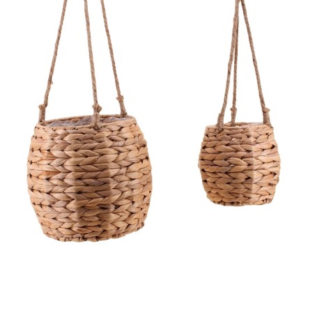 Set de 2 cache-pot suspendu jonc de mer naturel | Hashtag Déco