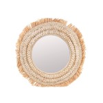 Miroir rond en raphia naturel 50cm | Hashtag Déco