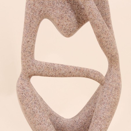 Statuette penseur marbre beige 23cm | Hashtag Déco