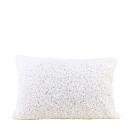 Coussin fausse fourrure blanc 40x60cm | Hashtag Déco