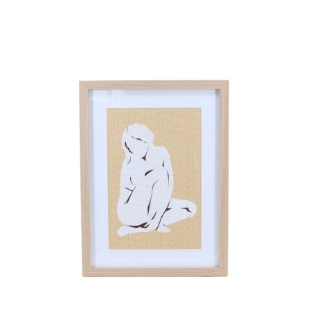 Cadre décoratif femme en rotin naturel 40x30cm | Hashtag Déco