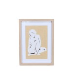 Cadre décoratif femme en rotin naturel 40x30cm | Hashtag Déco