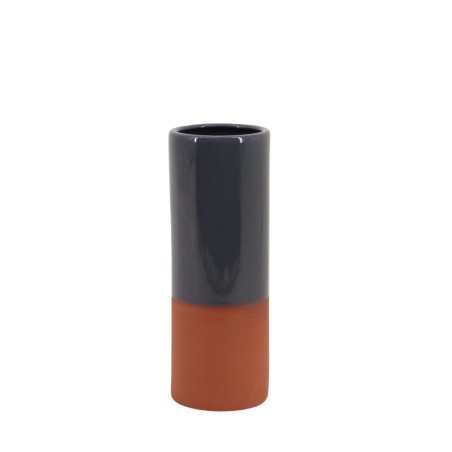 Vase tube céramique bicolore 25cm élégant | Hashtag Déco