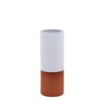 Vase tube céramique bicolore 25cm élégant | Hashtag Déco