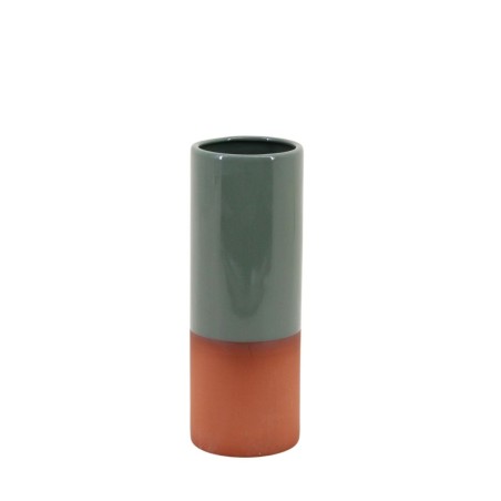 Vase tube céramique bicolore 25cm élégant | Hashtag Déco