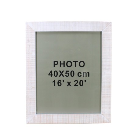 Cadre photo bois blanc 52x62cm, élégant et naturel | Hashtag Déco