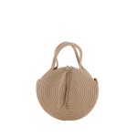 Sac rond en corde et coton beige | Hashtag Déco