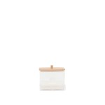 Distributeur coton tiges bambou blanc compact | Hashtag Déco