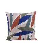 Coussin extérieur motifs feuillage vert 40x40cm | Hashtag Déco