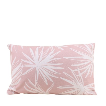 Coussin extérieur fleuri rose en tissu 30x50cm | Hashtag Déco