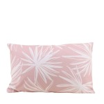 Coussin extérieur fleuri rose en tissu 30x50cm | Hashtag Déco