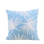Coussin extérieur bleu en tissu fleuri 40x40 cm | Hashtag Déco