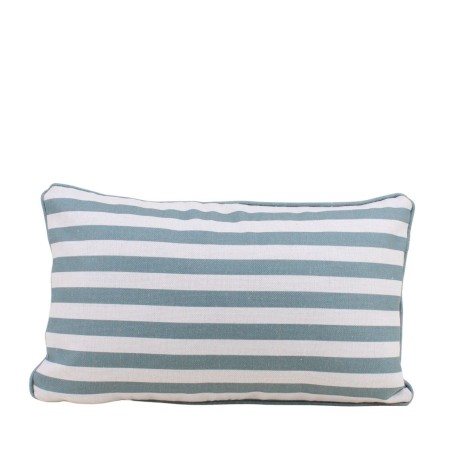 Coussin extérieur rayé en tissu bleu 30x50cm | Hashtag Déco