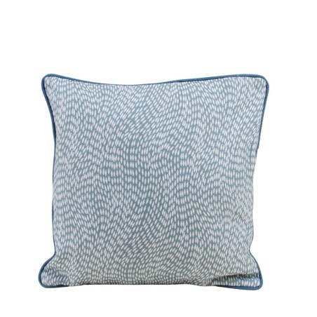 Coussin extérieur motifs organiques bleu coton | Hashtag Déco