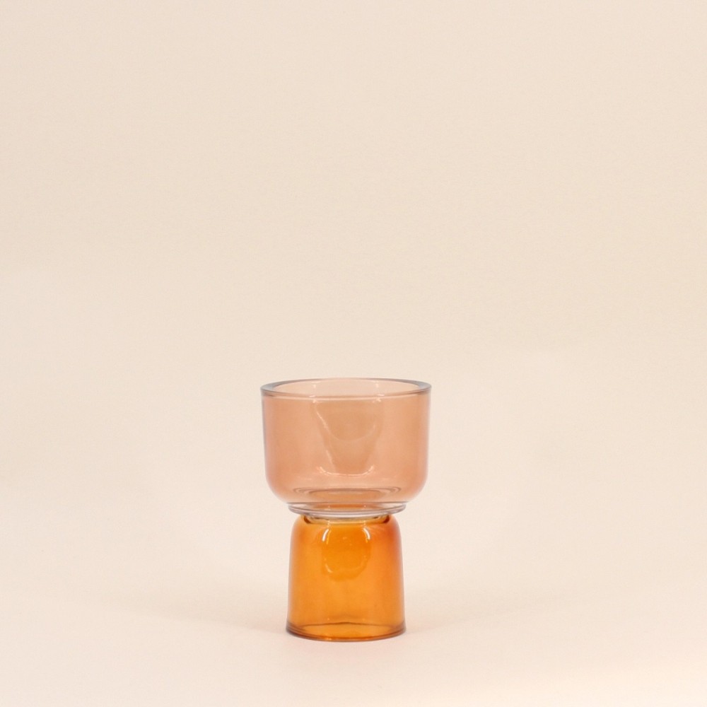 Bougeoir double entrée verre transparent 15cm | Hashtag Déco Bougeoir double entrée verre transparent 15cm | Hashtag Déco