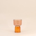 Bougeoir double entrée verre transparent 15cm | Hashtag Déco